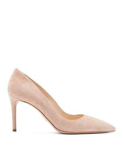 Prada Pointed Toe Pump In Nude Suede UFO No More