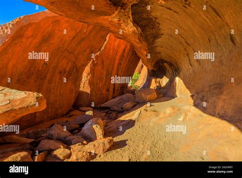 The Kitchen Cave Along Mala Walk At Base Of Ayers Rock In Uluru Kata