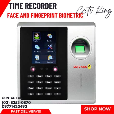 CCTV KING Face Recognition And Fingerprint Biometric Time Recorder