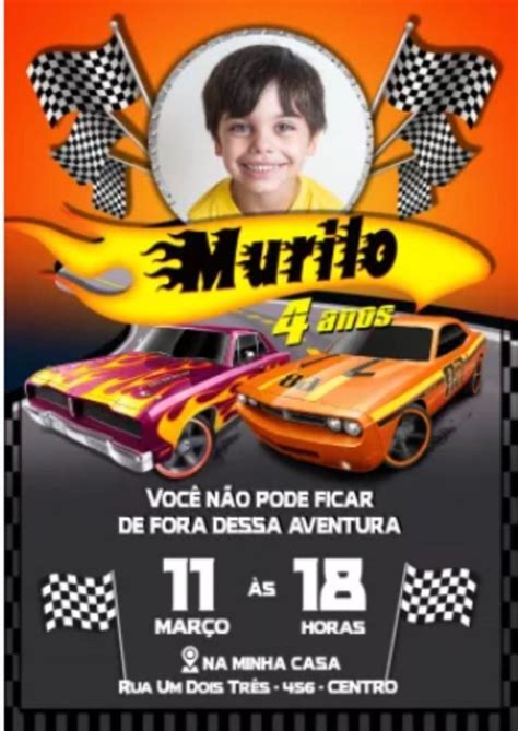 Convite De Anivers Rio Hot Wheels Para Editar Anivers Rio Hot Wheels Convite De Anivers Rio