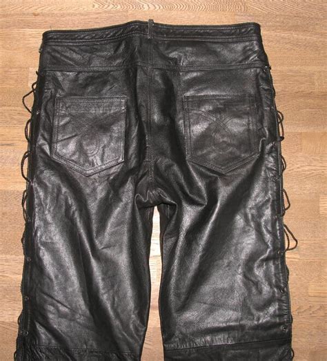 Herren Lederjeans Schn R Lederhose In Schwarz Gr Ca W L