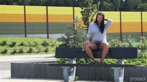 Teenie Pussy On Bench In Park