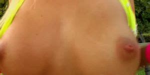 Busty Slut Toys Ass Outdoors Porn Videos