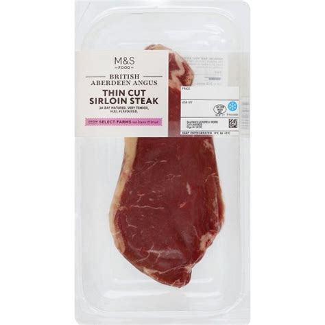 Mands Thin Cut Aberdeen Angus Sirloin Steak 150g Compare Prices