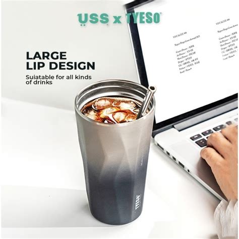 Jual USS X Tyeso Tumbler 600ml Stainless Steel Free Sedotan Resmi