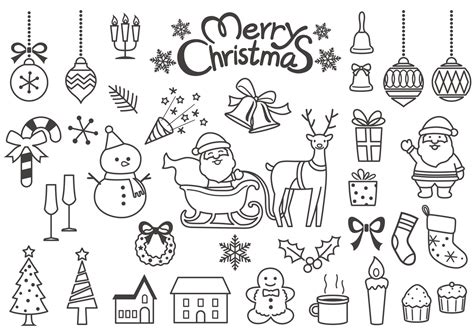 Christmas Black And White Vector Art, Icons, and Graphics for Free Download