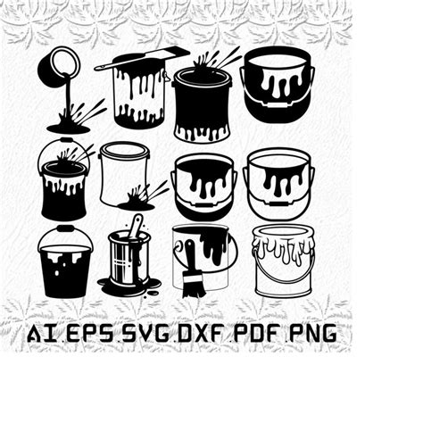 Paint Bucket Svg Paint Svg Art Svg Painting Painter Svg Inspire