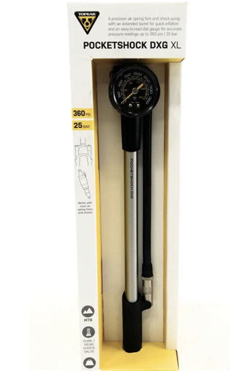 Topeak 360 PSI Pocket Shock DXG XL Bicycle Pump TPSDXG-XL | eBay