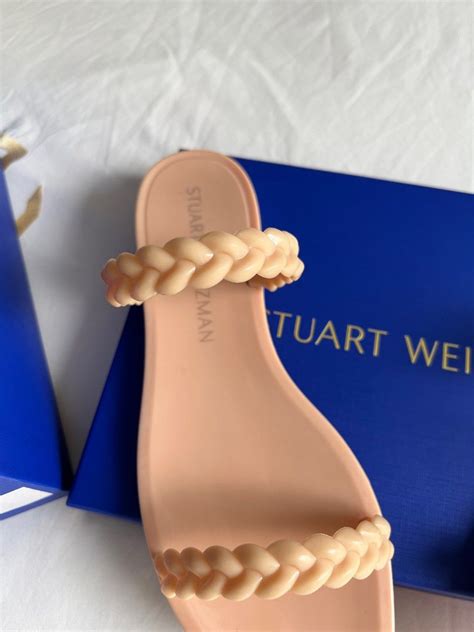 Stuart Weitzman Nude Jelly Sandals Luxury Sneakers Footwear On Carousell