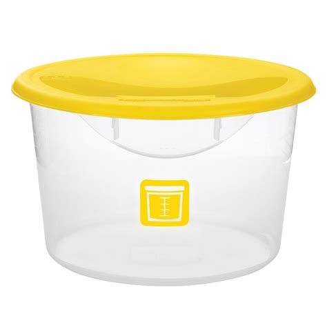 Rubbermaid Fg573000yel 13 12 Round Storage Container Lid Yellow Poly