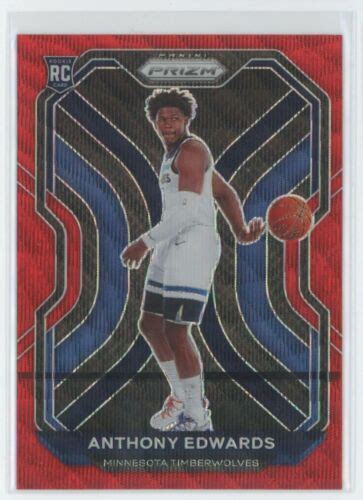 Panini Prizm Basketball Ruby Wave Rookie Rc Anthony Edwards