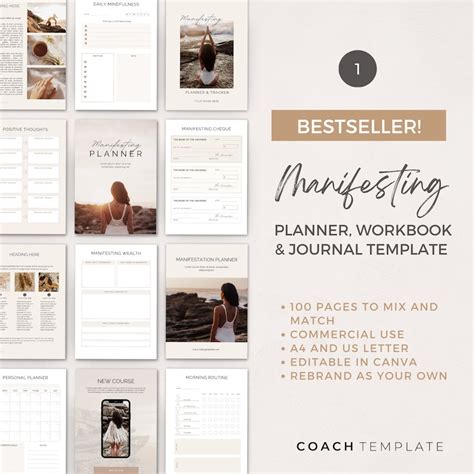 Ultimate Manifesting Canva Template Bundle Coaching Template Etsy