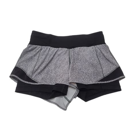 Lululemon Athletica Shorts Lululemon Hotty Hot Short Naked 4 Fractal Alpine White Black