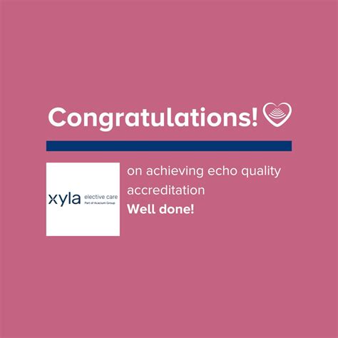 Xyla Elective Care On Linkedin Accreditation Echocardiography