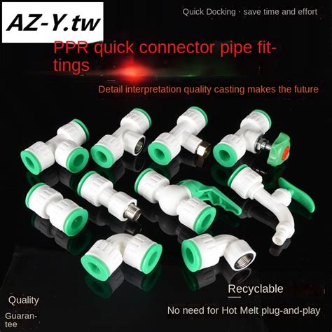 Hot Melt Ppr Water Pipe Quick Coupling Direct Plug In Quick Connect Valve Accessories Shopee