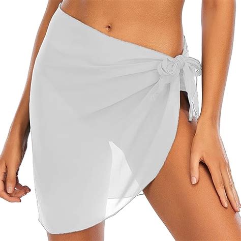 Jamron Damen Kurze Sarong Sexy Bikini Cover Ups Strandkleid Wrap Pareos für Strand Schwimmen