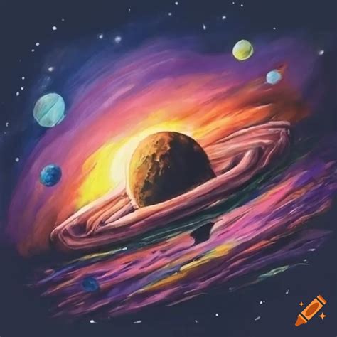 Crayon Drawing Of Outer Space On Craiyon