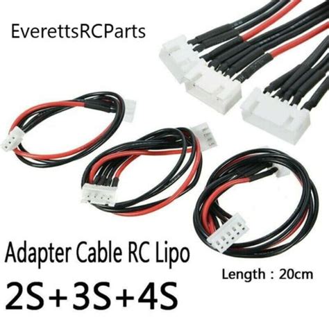 3Pcs Silicone Wire 2S 3S 4S JST XH Balance Extension 20CM Adapter Cable