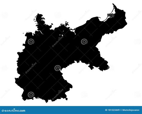 Map Of German Empire Stock Vector Illustration Of Banner