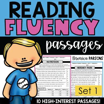 fluency passages reading fluency comprehension passages  monica parsons