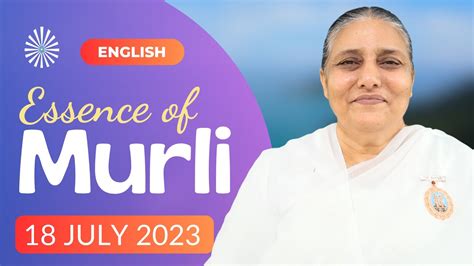 July Essence Of Murli In English Today Murli Bk