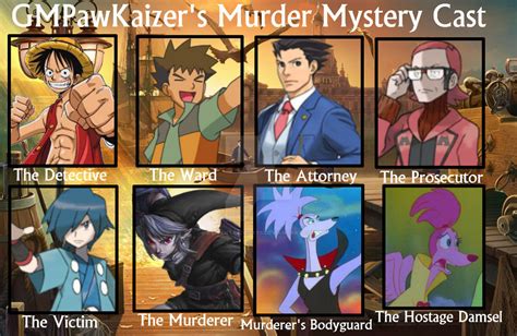 GMPawKaizer's Murder Mystery Cast by RaidenTheDeoxys on DeviantArt