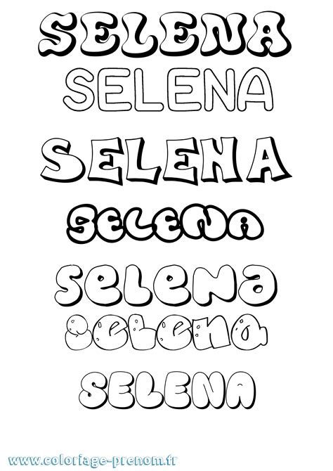 Coloriage Du Pr Nom Selena Imprimer Ou T L Charger Facilement