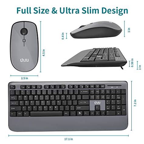 Wireless Keyboard And Mouse Uhuru Ghz Usb Full Sized Keyboard And