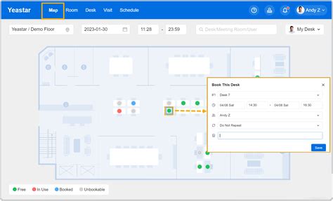 Add And Mark Desks On The Map Yeastar Workplace Help