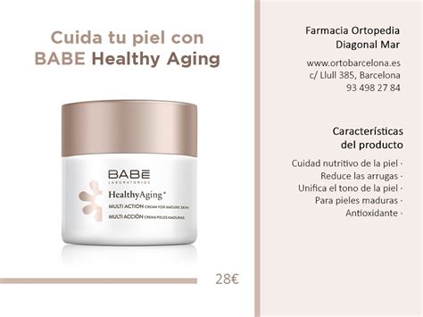 Crema Para Pieles Maduras BABE Healthy Aging ALQUILER Y Venta Diagonal Mar Farmacia Y Ortopedia