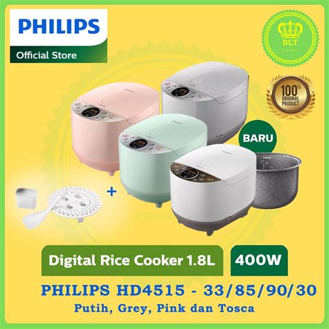 Jual Philips Hd4515 Rice Cooker Digital 1 8 Liter Fuzzy Logic Hd 4515