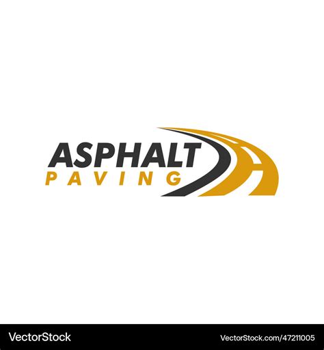 Asphalt Paving Logo Template Royalty Free Vector Image