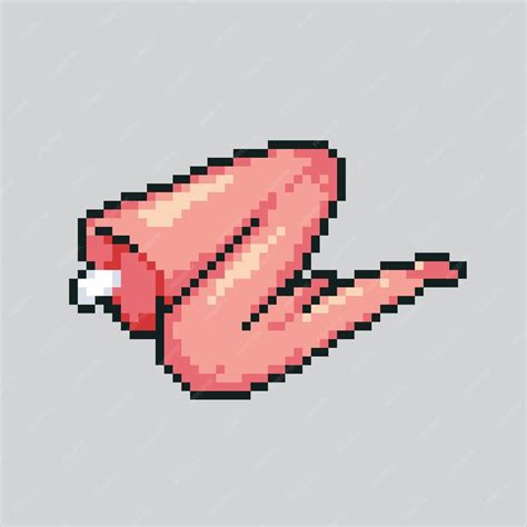 Premium Vector Pixel Art Illustration Chicken Meat Pixelated Poultry
