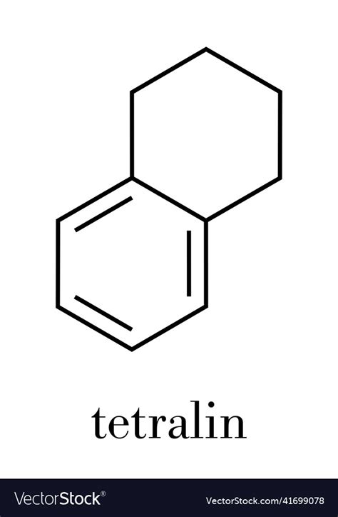 Tetralin Solvent Molecule Skeletal Formula Vector Image