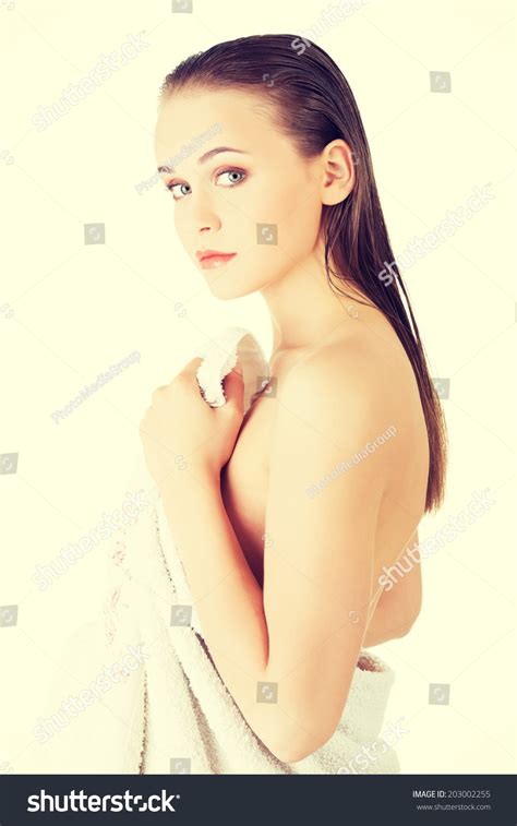 Happy Nude Woman Perfect Body Posing Stock Photo Shutterstock