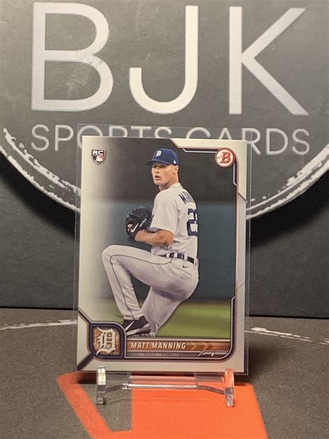 Bowman Base Matt Manning Detroit Tigers Rookie Card Ebay