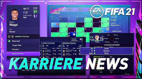 FIFA 21 KARRIEREMODUS NEWS Positionstraining Bissigkeit Neues