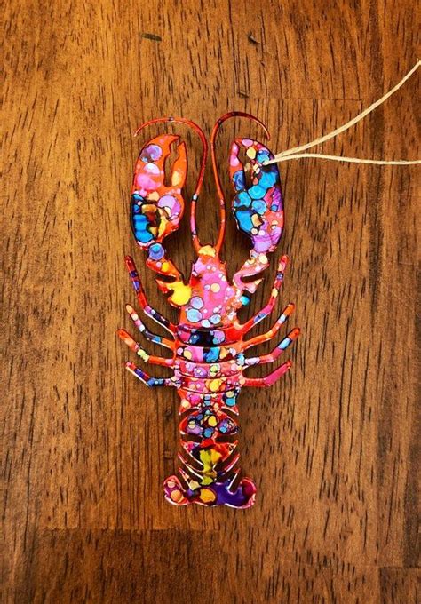 Lobster ornament recycled aluminum can lobster ornament | Etsy | Crab ...