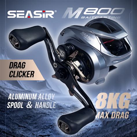 SEASIR M800 Baitcasting Fishing Reel Brass Gears 8KG Max Drag 7 1 1