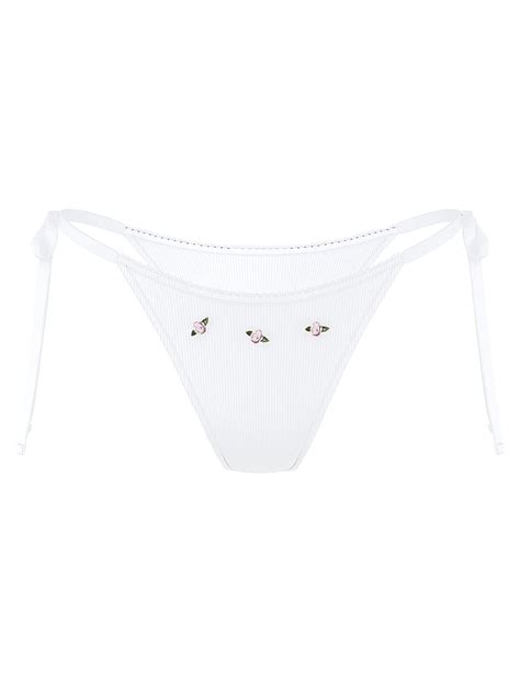 Buy Rosemary Itsy Rib Bikini Bottom Vs White Order Bikini Bottom Online Pink Us