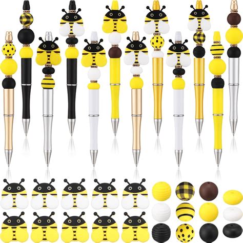 Amazon Tigeen Pcs Plastic Beadable Pens Bulk With Rich