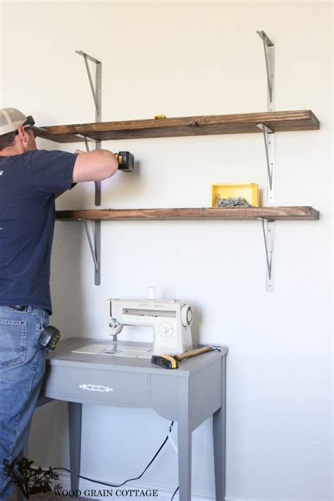 DIY Office Shelving - The Wood Grain Cottage