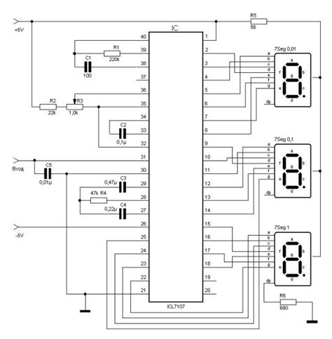 Микросхема 7107 схема включения - 84 фото