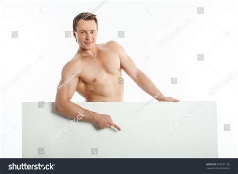Attractive Sportsman Naked Torso Pointing His Stock Photo Shutterstock