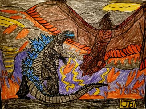 Godzilla Kotm 2019 Godzilla Vs Rodan By Jzilla Studio On Deviantart