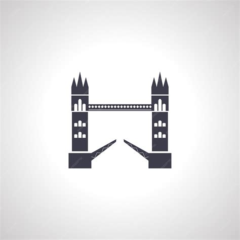 Premium Vector | Tower Bridge landmark in London icon