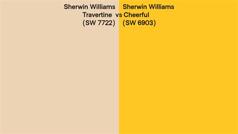 Sherwin Williams Travertine Vs Cheerful Side By Side Comparison