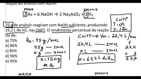 Cálculo De Rendimento De Uma Reação Química Youtube