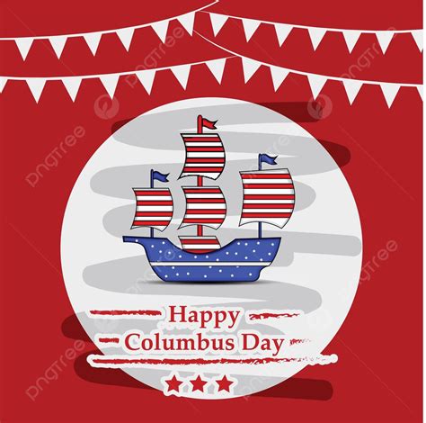 Columbus Day Background La Celebration Image Vector La Celebration