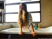 Coy Amina Getting Naked In Bath Showing Ass On Day 301